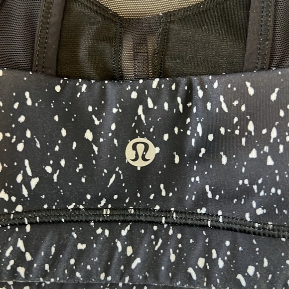 Lululemon All Meshed Up Black & Gray Sports Bra High Neck Size 6 - Picture 4 of 7